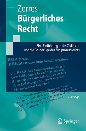 Bürgerliches Recht: Eine Einführung in das Zivilrecht und die Grundzüge des Zivilprozessrechts (Springer-Lehrbuch)