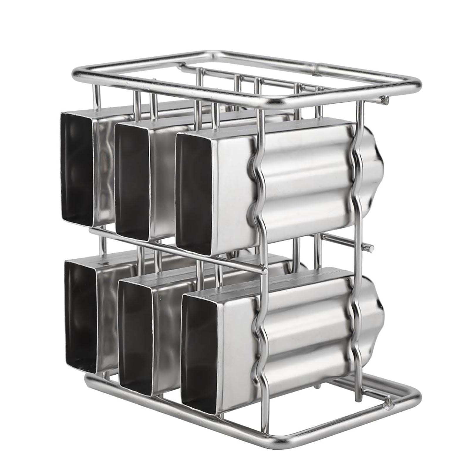 Luocute Stampo per Gelato in Acciaio Inox, 6 Cavità DIY Pop Maker (Round