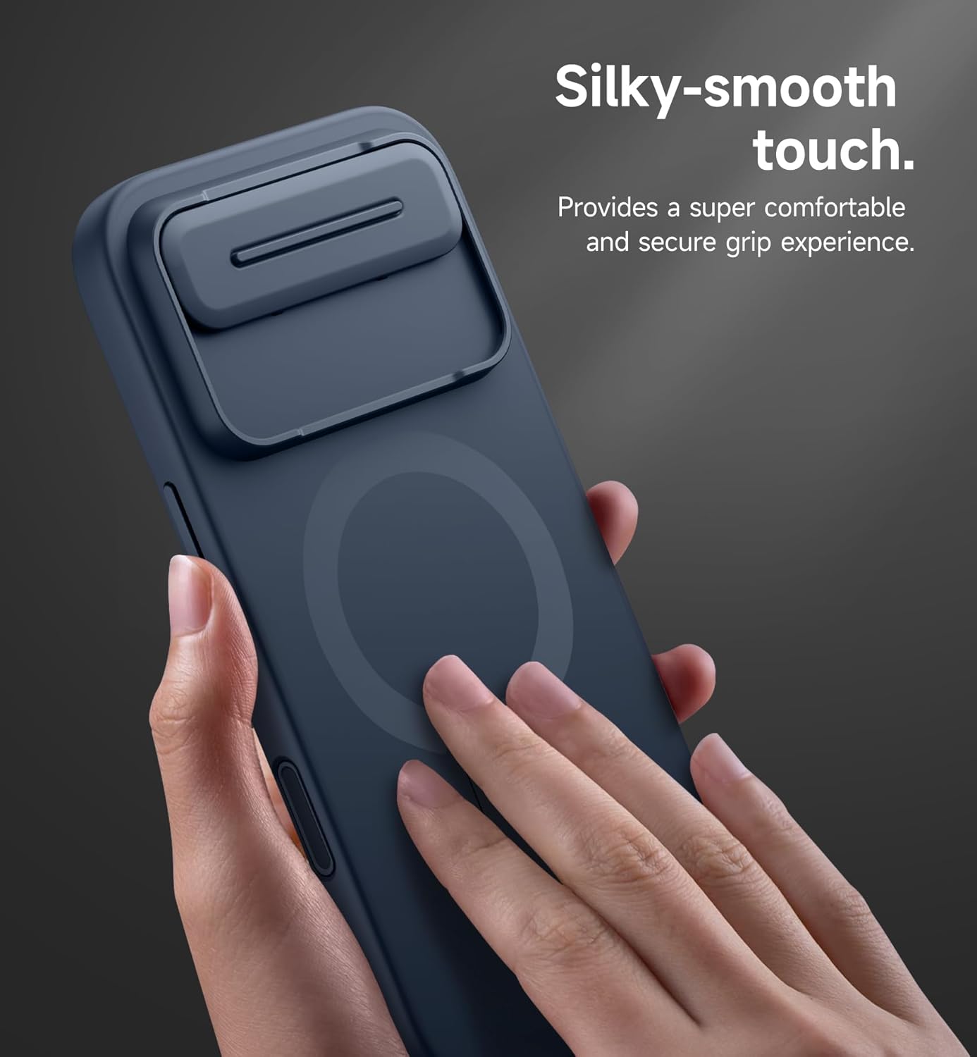 SURITCH for iPhone Air Case with Camera Control Cover, Camera Slide Cover and Adjustable Kickstand, Compatible with MagSafe, Shockproof Bumper Protective Cases for iPhone 17 Air 6.5 Inch, Blue - Image 8