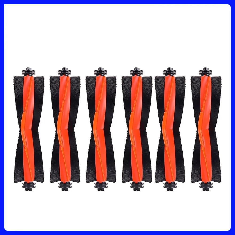 Brosse Principale, Compatible Avec Robots Xiaomi X10/X10+ /X20/X20 +/ X20 Plus / S20+ / S10 Plus / X20 Max / D109GL Les Aspirateurs.(6 pcs)