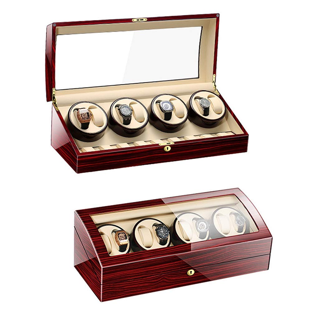 Remontoir automatique montres pour dressing meuble de rangement en cuir marron