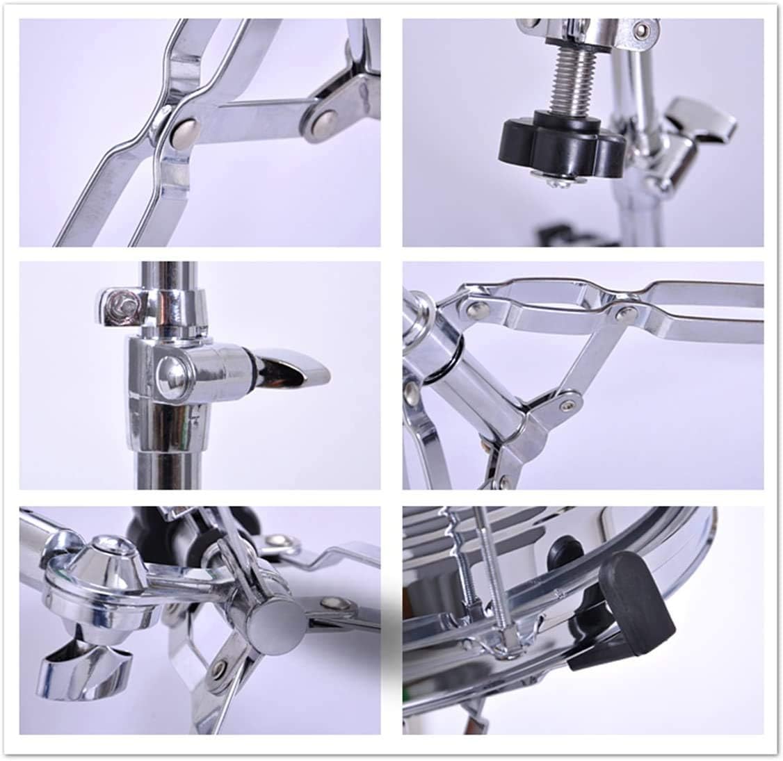 Kadence Snare Drum Stand, Deluxe Percussion Hardware Base Kit, Double Braced, Light Weight Mount for Standard Snares, Tom Drums & Practice Pad, Slip-Proof Gear Tilter & Clamp Style Basket Holder - Image 3 thumbnail