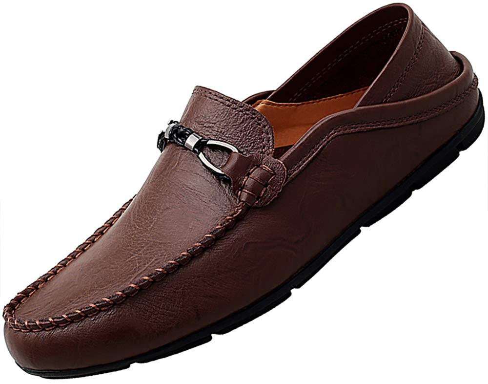 Men's Casual Slip-on Loafer Driving Shoe, B-dark Brown, 10