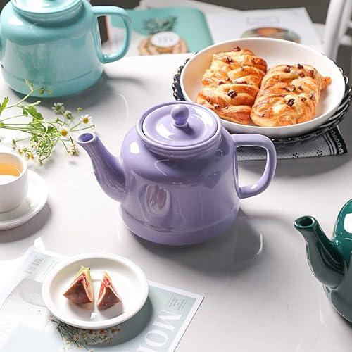 Miniatura 78 de Sweejar Tetera de 40 onzas con infusor de acero inoxidable extraíble, potes de té aptas para lavavajillas para té suelto, teteras con infusor