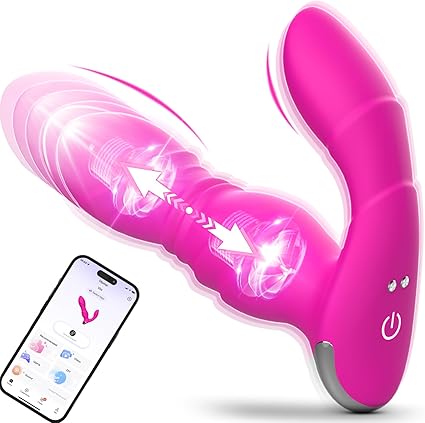Vibradorador Mujer Juguetes Eróticos, Vibradores Consoladores.. para Mujer con Vibración Empuje 9x9 Modos Mando Distancia & APP Vibradorador Clítoris, Juguetes Eróticos para Pareja Sexuales Dildo