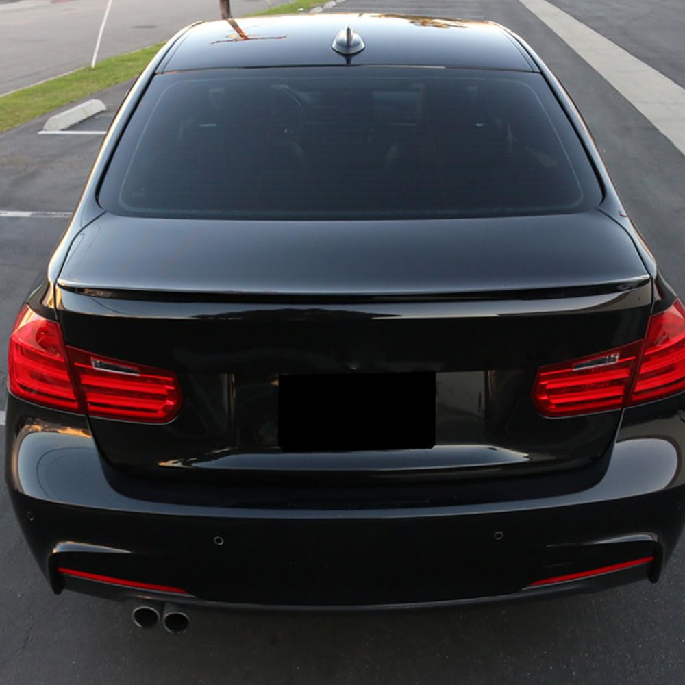 Trunk Spoiler Compatible with 2012-2018 BMW 3 Series, Performance Style Unpainted ABS Added On Lip Wing by IKON MOTORSPORTS, 2012 2013 2014 2015 2016 2017