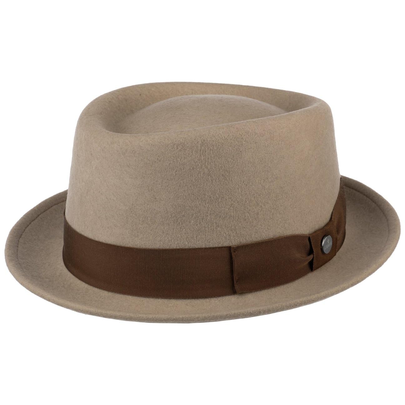 Lierys Chapeau Crushable Pork Pie Femme/Homme - Made in Italy en Feutre de Laine avec Ruban Gros Grain Automne-Hiver Hiver