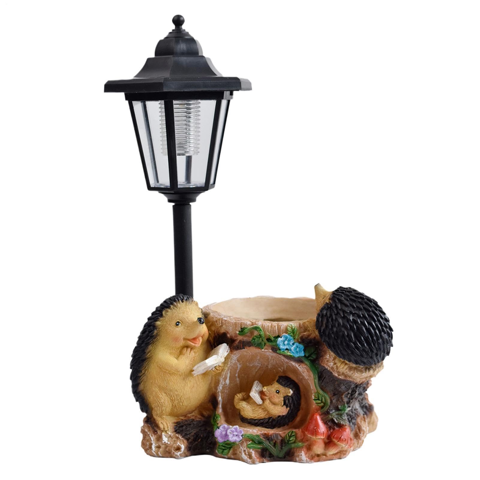 Pot de fleurs et hérisson avec jardinière solaire, l'idée cadeau idéale pour amoureux du jardin