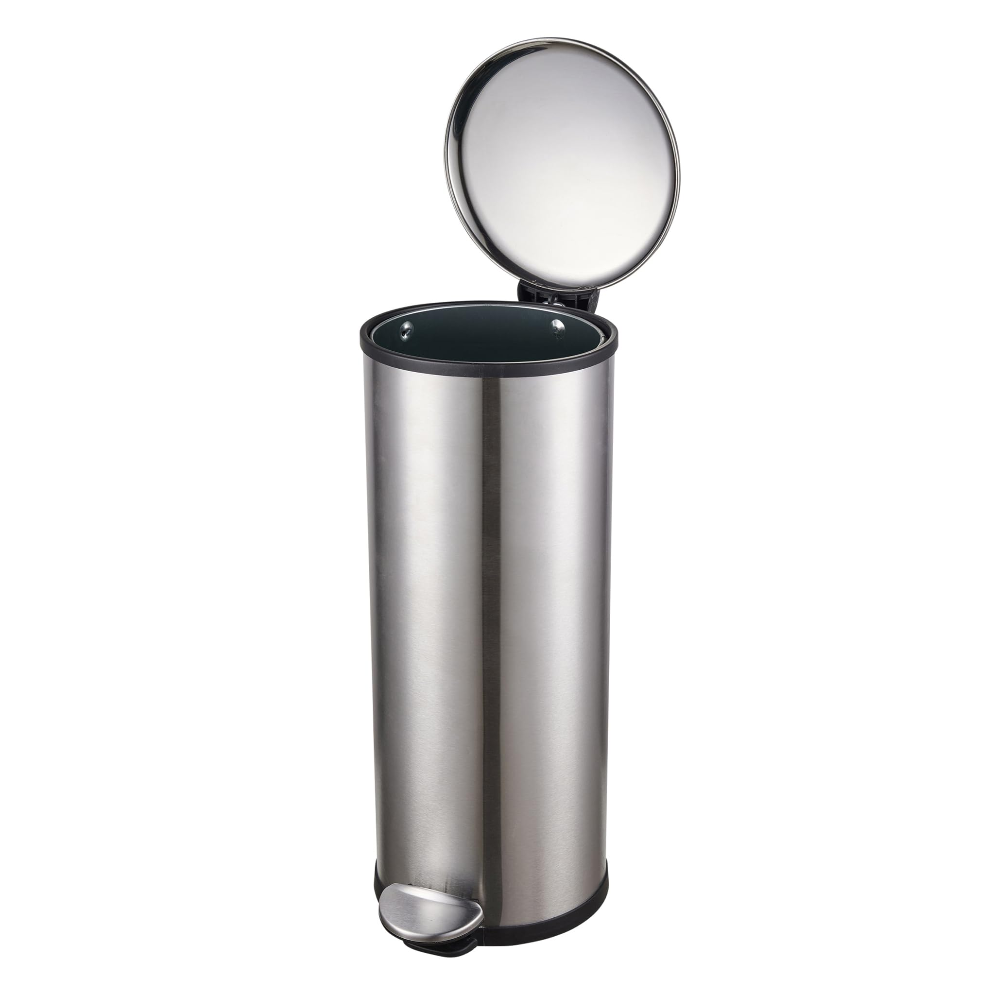 Helit H2406600 - Abfalleimer „the zinc“ Edelstahl 20 Liter | Mülleimer Edelstahl, Treteimer mit verzinktem und flammhemmendem Innenbehälter