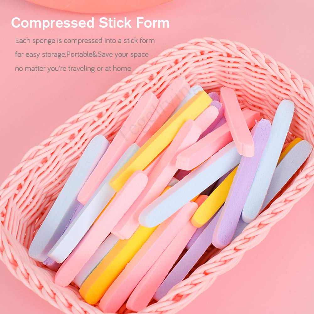 Spugna per il viso compressa, 240 conti PVA professionale per la rimozione del trucco, spugna rotonda per il viso, esfoliante per donna, giallo, rosa, viola, blu, verde