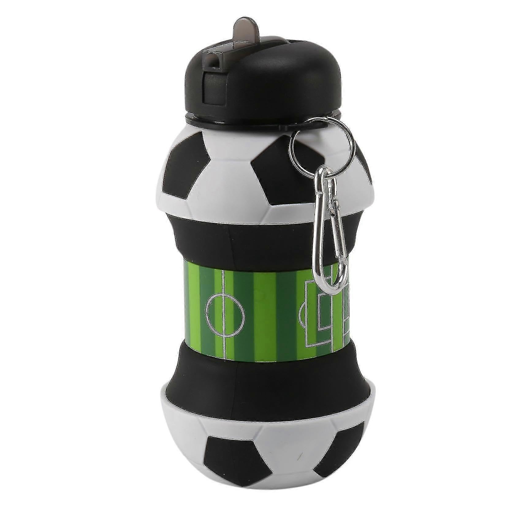 JOYHAPPST Football Sports Bottle Sports Water Bottle Foldable Travel Bottles With Silicone