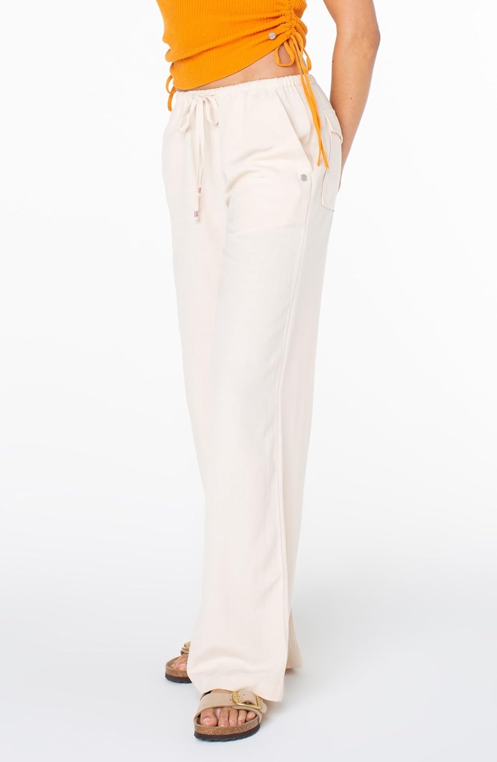 Roxy Womens Iyla Pant Formal Casual Relaxed Low-Rise Comfort