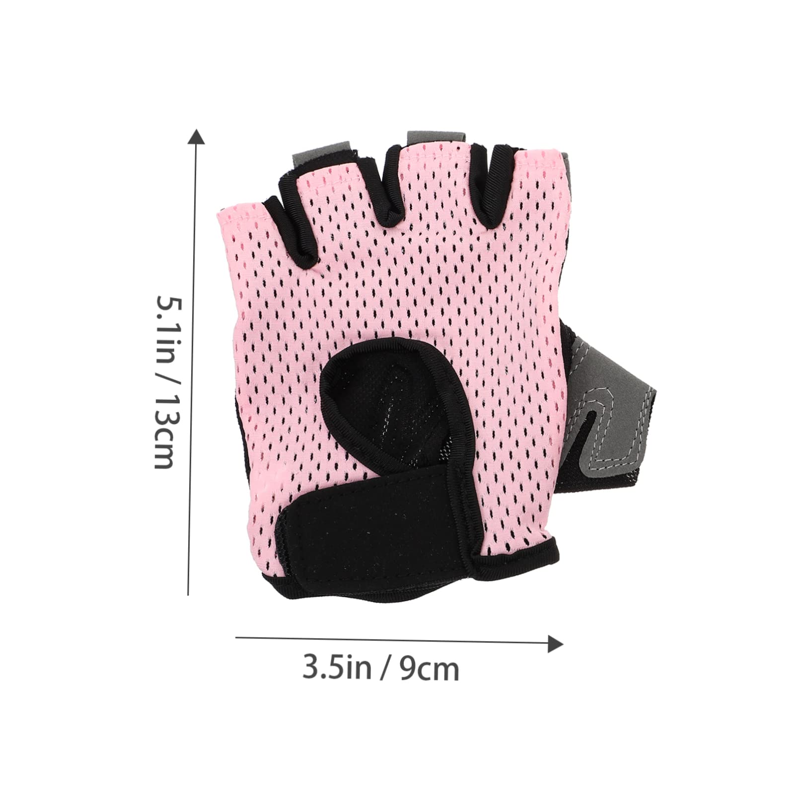 FRCOLOR 1Pair Breathable Half Finger Gloves for Outdoor Sports Shock Absorbing Nylon Bike Mittens Slip Fitness Gloves for Cycling Running and Mountaineering