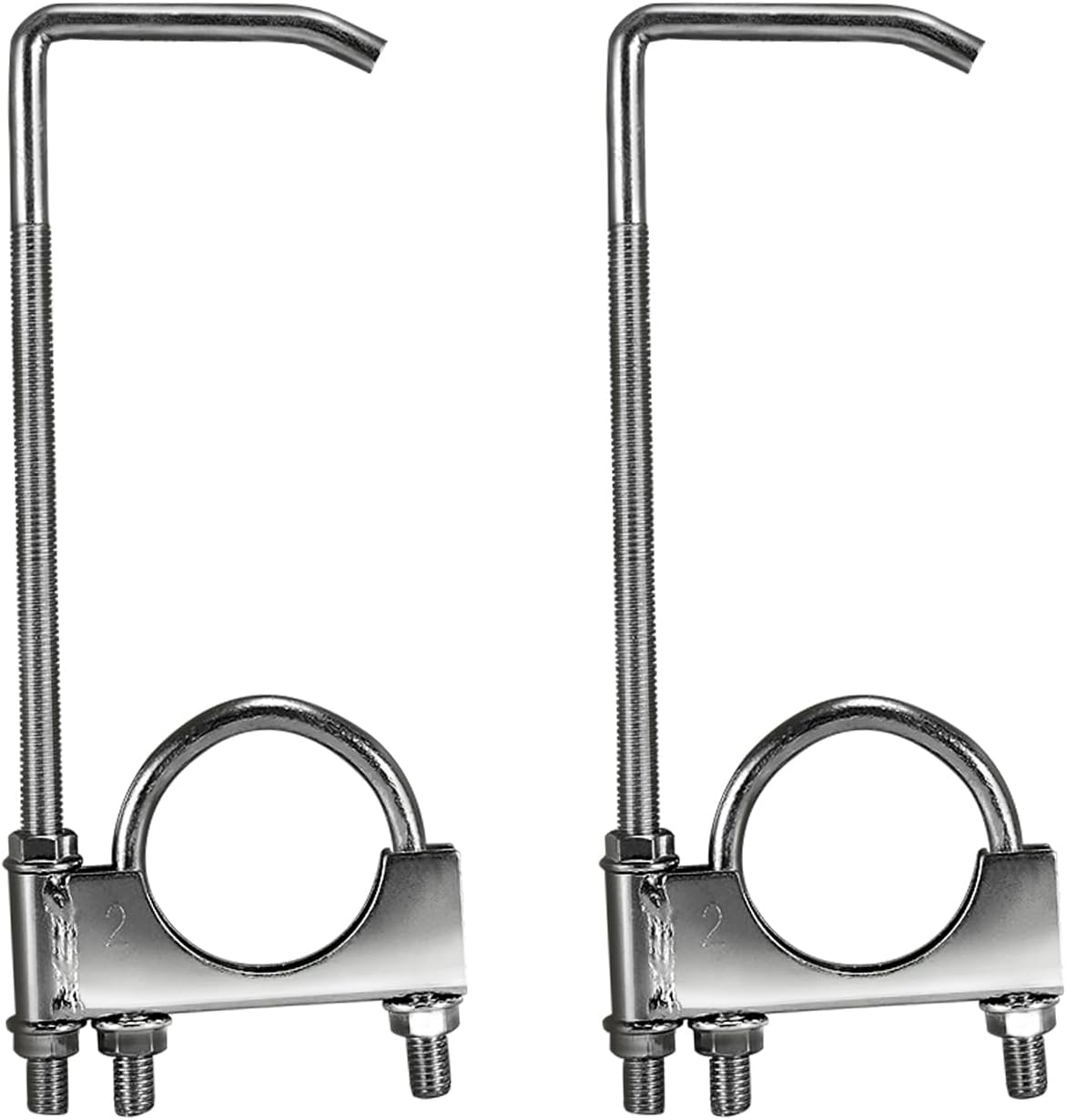 2-1/2" Universal Clamp On Exhaust Hanger 2.5" Exhaust Clamp With Hanger Rear Muffler Hanger for Car Truck,2pcs