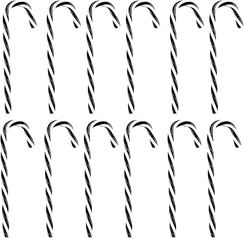 Miniatura 9 de 32 adornos navideños de bastón de caramelo de plástico para colgar en el árbol de Navidad, decoraciones para manualidades de Navidad, decoración de