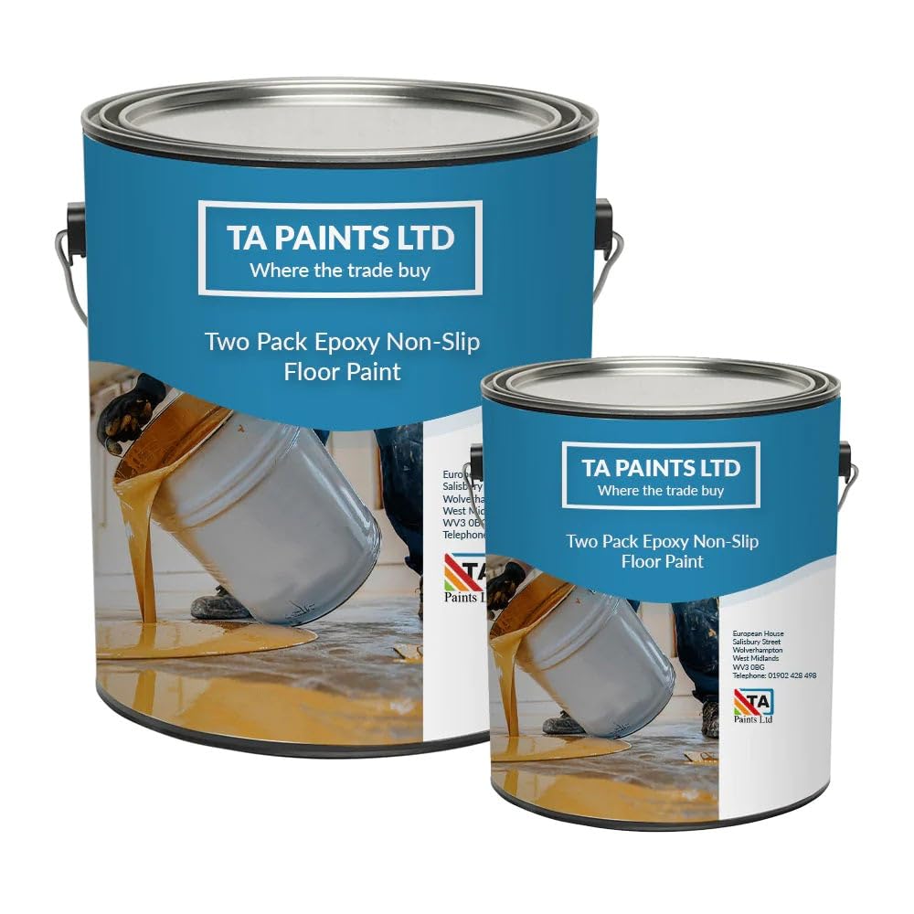 T A Paints Ltd Non Slip Floor Paint 1L BS 18 E 53 Blue Hard Wearing - View #6
