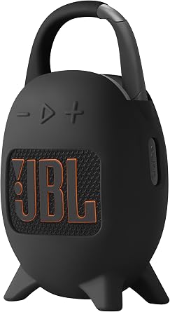 Geiomoo Silicone Carrying Case for JBL Clip 5, Protective Portable Scratch Shock Resistant Cover Black