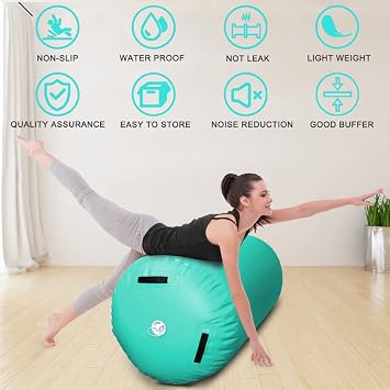 GLANT Air Mat Tumble Track AirSpot - Gymnastics Training Springboard - Round Inflatable Springboard