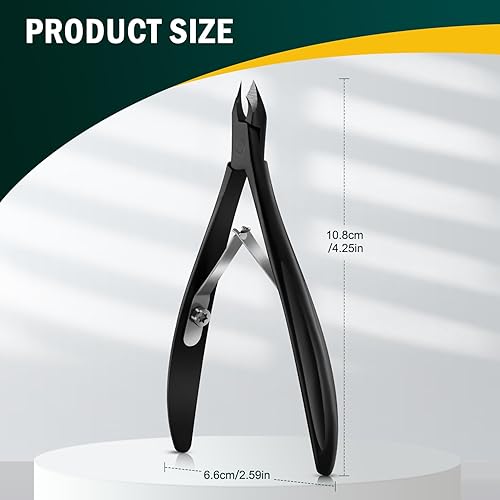 Vista 40 de FVION Cortador de cutículas – Alicate profesional de cutículas, herramientas de manicura con mango recubierto de goma, cortador de cutículas de Rojo