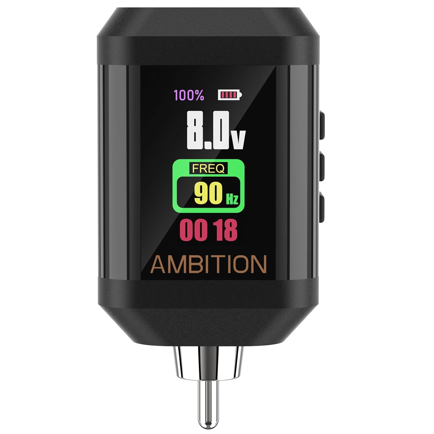 Tattoo Power Supply - Ambition Korall Wireless Tattoo Battery Pack 2200mAh Mini Portable RCA Color LED Digital Display for Rotary Tattoo Machine