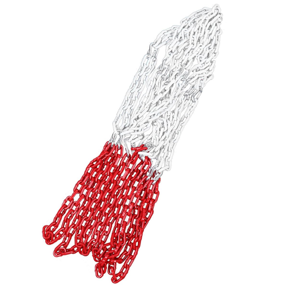 Red de Baloncesto para Gimnasios Interiores y Canchas Públicas Exteriores, de Metal, Red de Cadena Metálica Galvanizada, 12 Hebillas, Resistente Intemperie, Ganchos