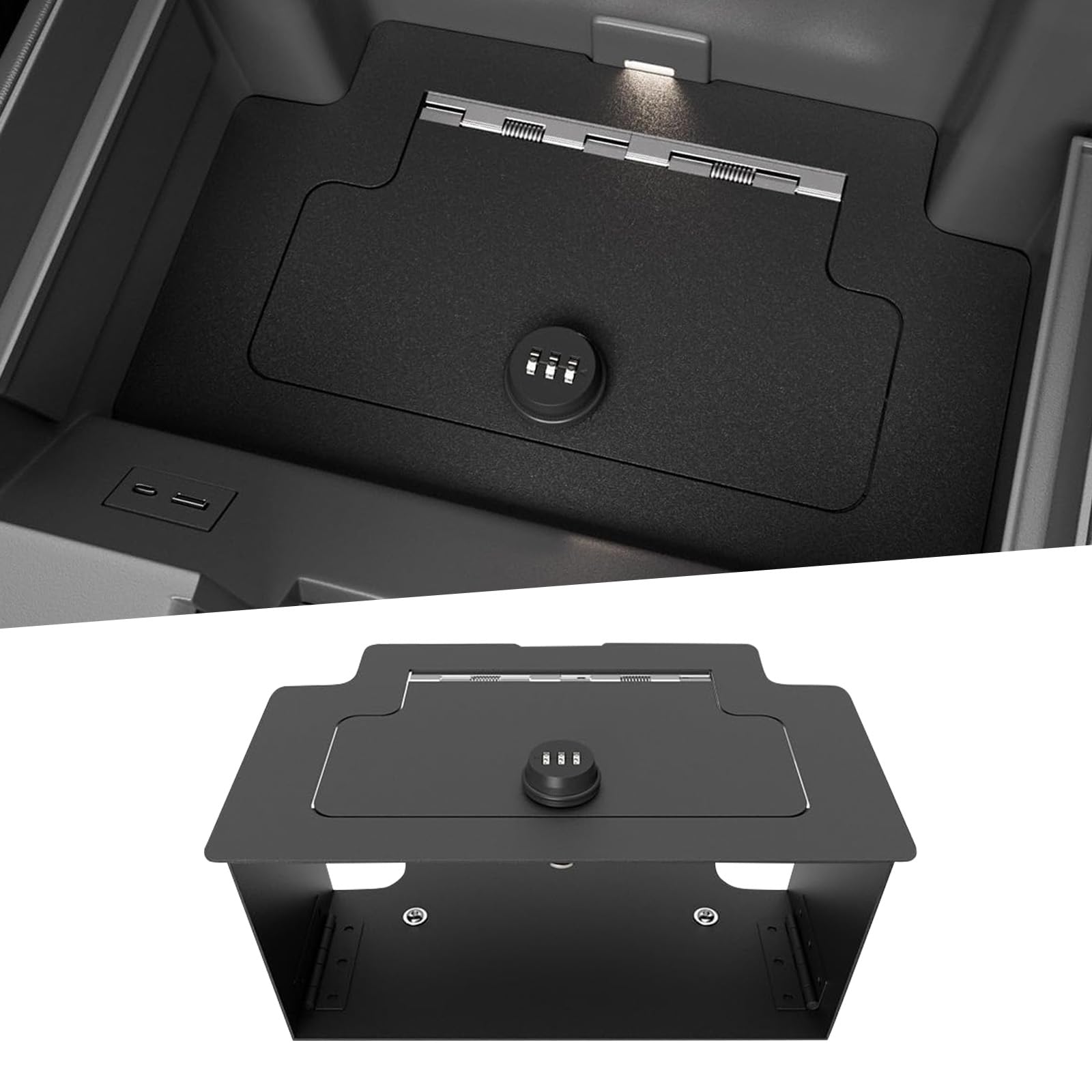 Photo 1 of FormiPow Center Console Vault for 2023 2024 2025 Chevy Silverado 1500/ GMC Sierra 1500 2500 3500 HD, Hidden Console Safe with Digital Lock, Durable Carbon Steel Console Safe Organizer Lock Box