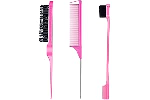 3 Pieces Hair Styling Comb Set & Teasing Hair Brush