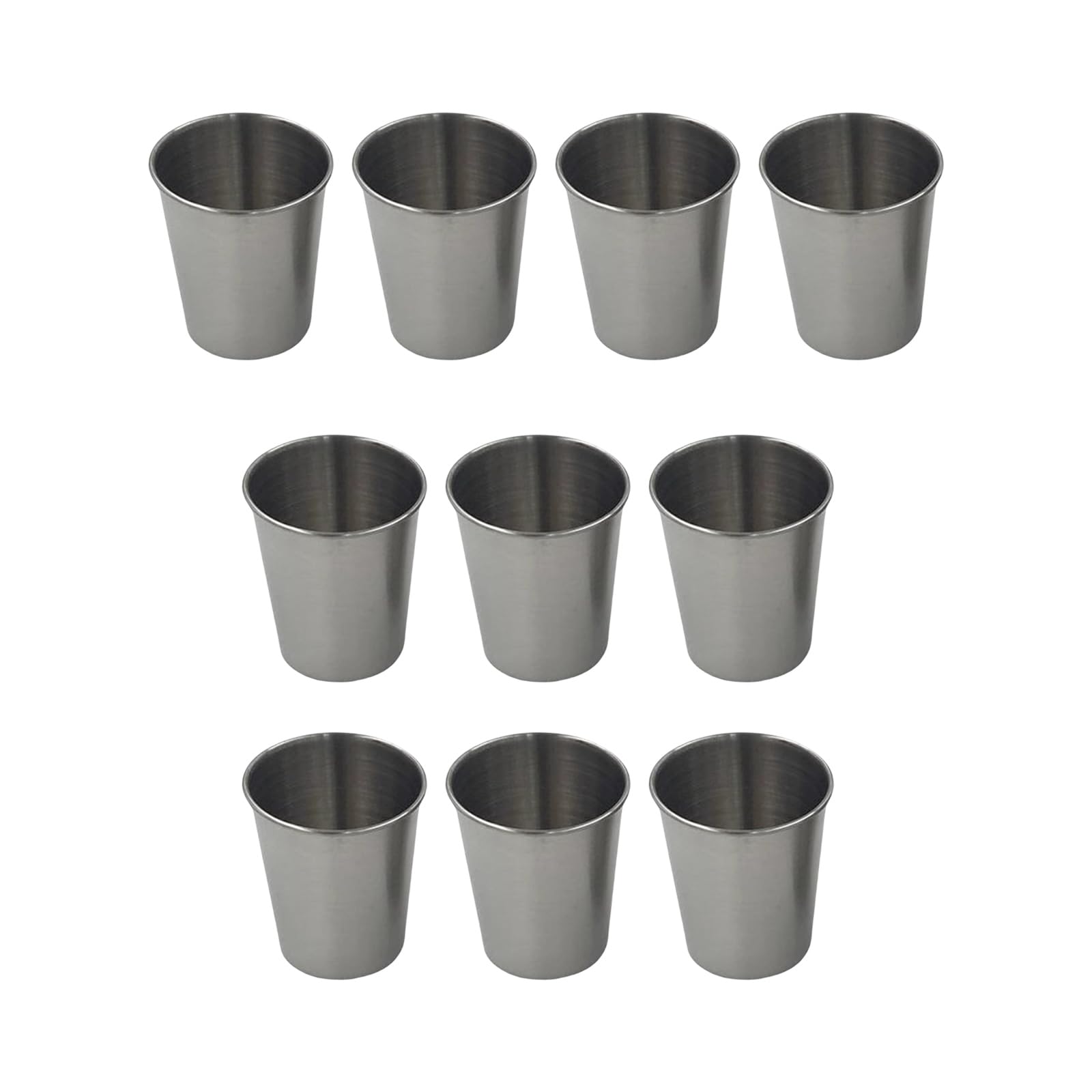 Tsophreniq 10pcs Stainless Steel Water Cups Portable and Easy to Use Beverage Cups for Daily and Outdoor Activity Rustproof Beverage Mugs
