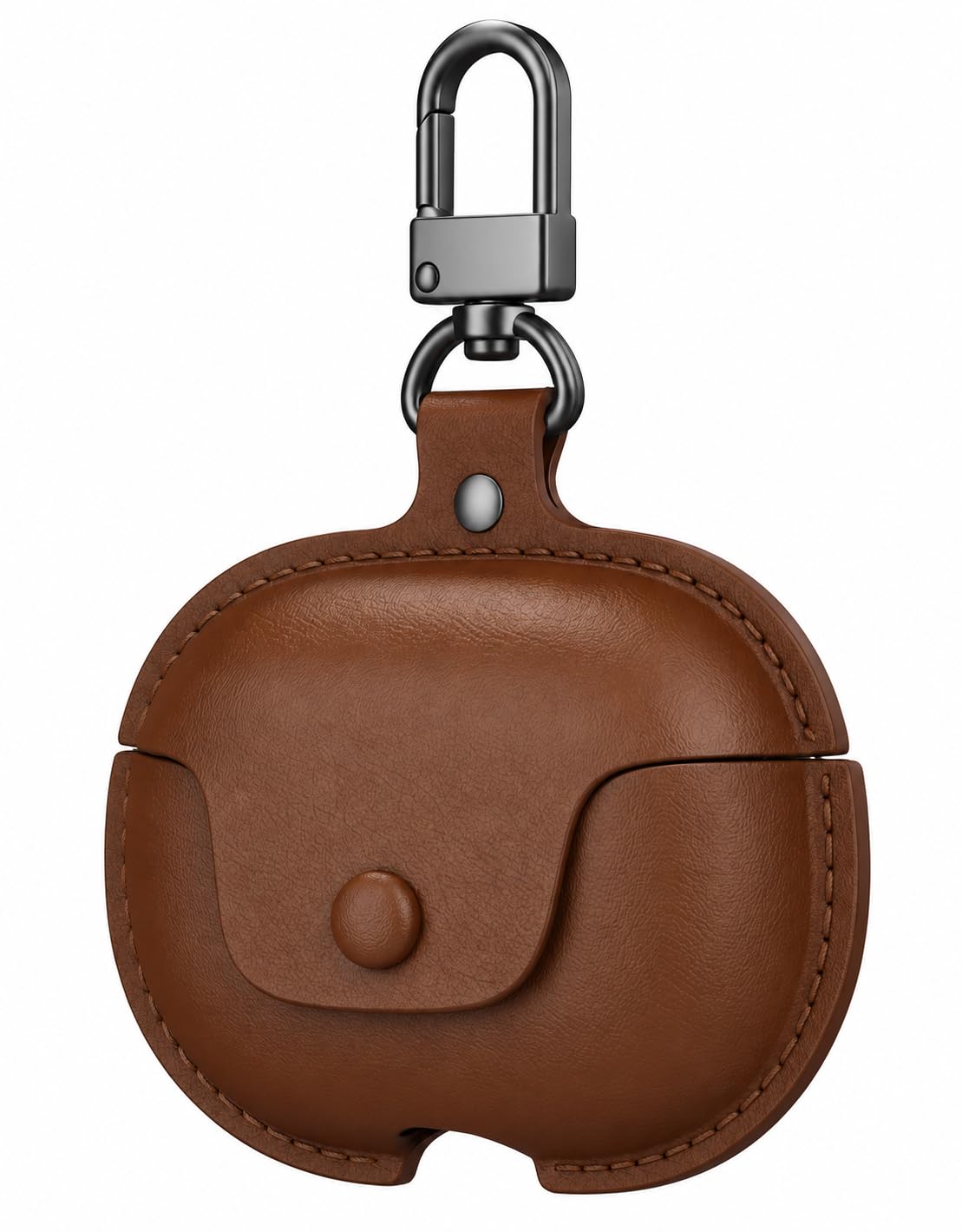 Silicone Case for Oppo Enco Air 5 Pro TWS Earbuds, Shockproof Cover with Heavy Duty Carabiner, LED Visible (Leather Brown)-image-47