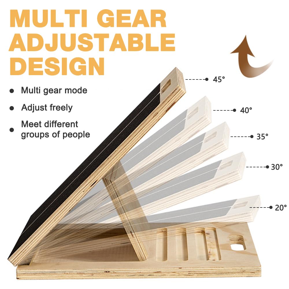 Schrägbrett Aus Holz - Verstellbarer Wadendehner Bis 45°