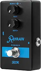 SATONE Pedal De Efeito Para Guitarra Elétrica Satone S802 Refrain Chorus - Pedal De Metal Acústico Com Predefinição De Chorus Vintage E True Bypass