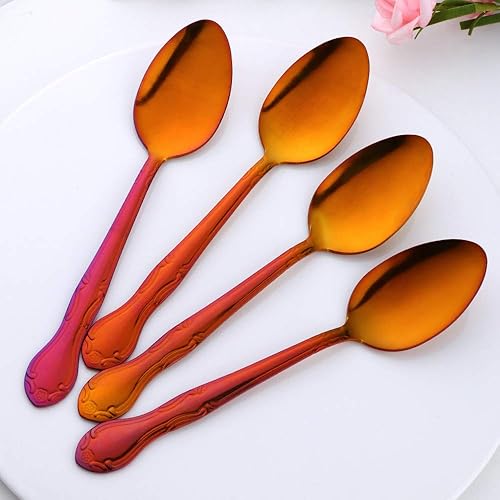 Miniatura 267 de Juego de 12 cucharas de café, mini cucharas de café, cucharas de espresso de acero inoxidable, cucharas pequeñas para postre, té, aperitivo, 4.6