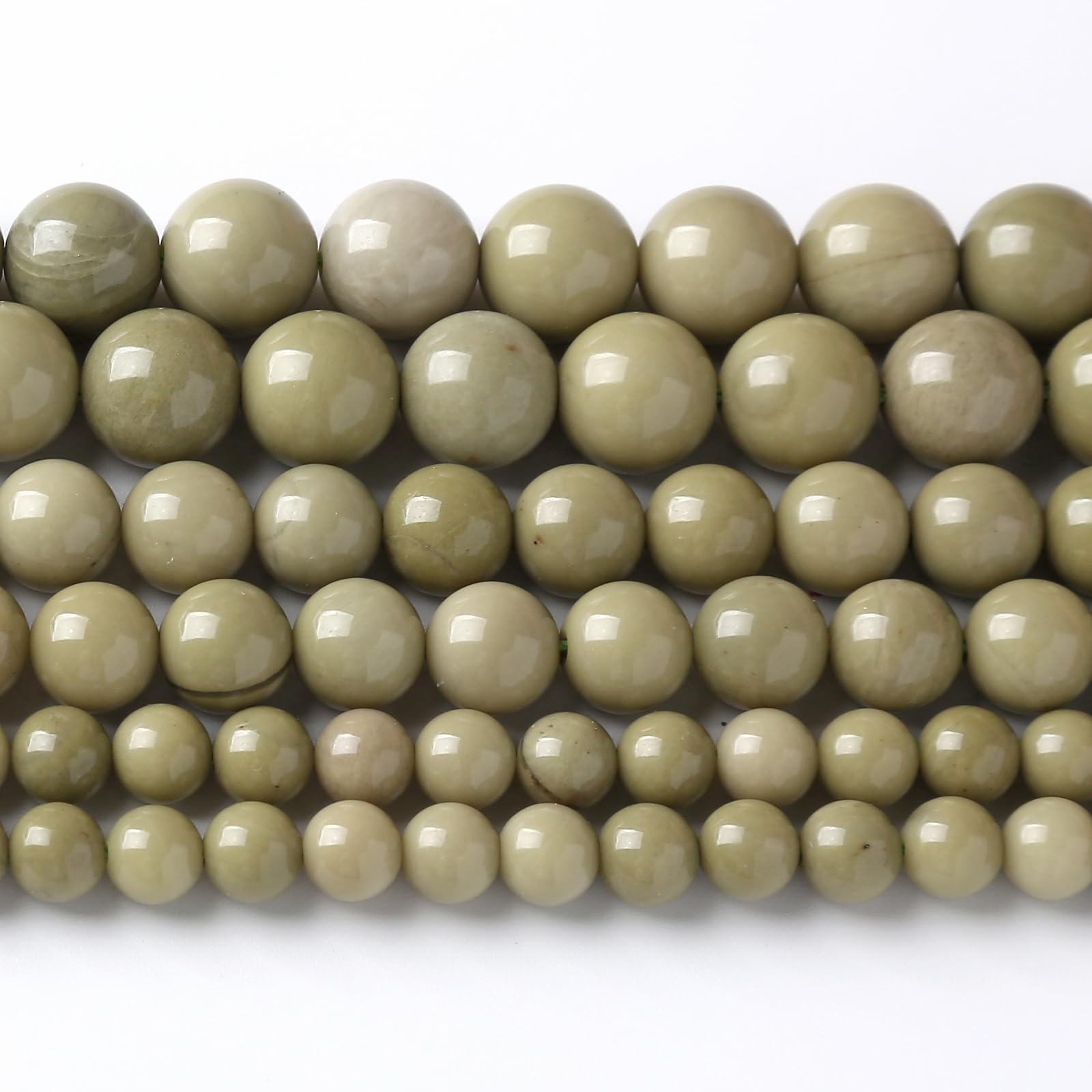 12MM 32PCS Avocado Green Angelite Jade Natural Stone Loose Beads for Jewelry Making DIY Bracelet โ image 1