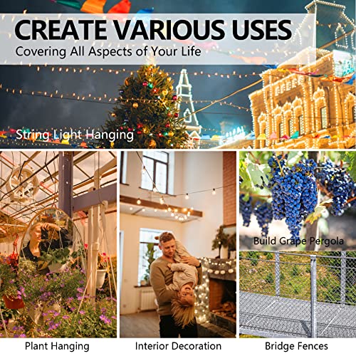 Wire Rope,1/16 Wire Rope,304 Stainless Steel Wire Cable,100Ft With 30Pcs Crimping Sleeves,Clothes Line Wires,Trellis Wire,7X7 368Lbs Breaking Strength,Perfect For Outdoor,Yard,Garden Or Crafts #TOP1