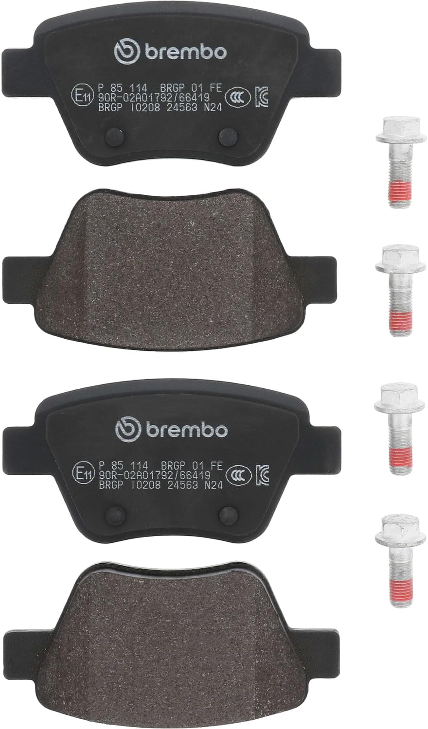 Brembo P85114 Low-Met Rear Disc Brake Pad Set AUDI/SEAT/SKODA/SKODA (SVW)/VW/VW (FAW) OE# 5K0698451A