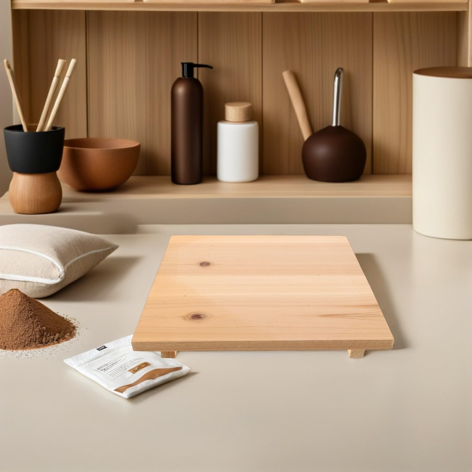 Tablero de Secado para y Arcilla Base Portátil de Madera para Modelado y Esculturas de Soporte Resistente para Proyectos de Artesanía DIY