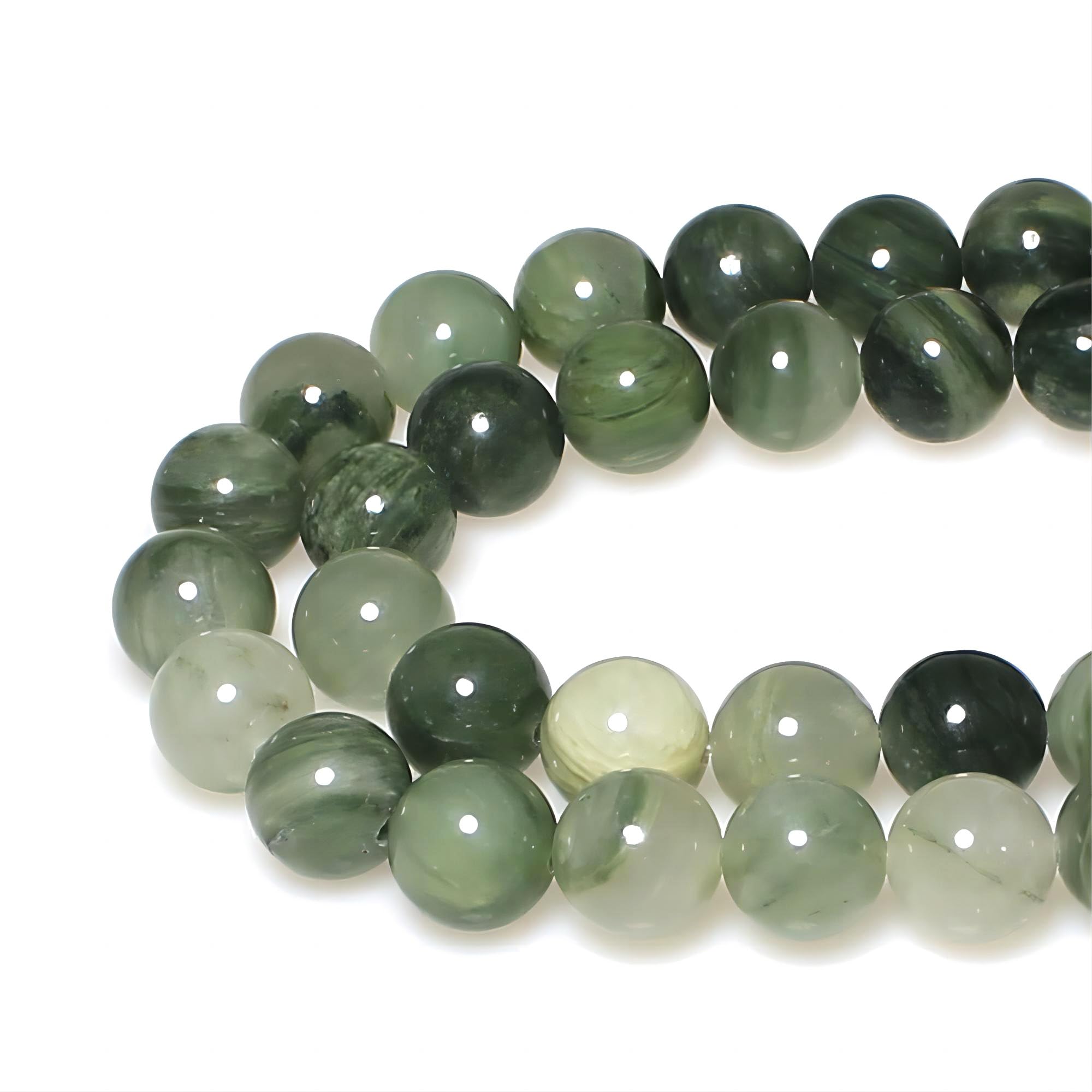 Cuentas de piedra natural, cuentas sueltas redondas de jaspe mixto para hacer joyas, pulseras, collares (12 mm)