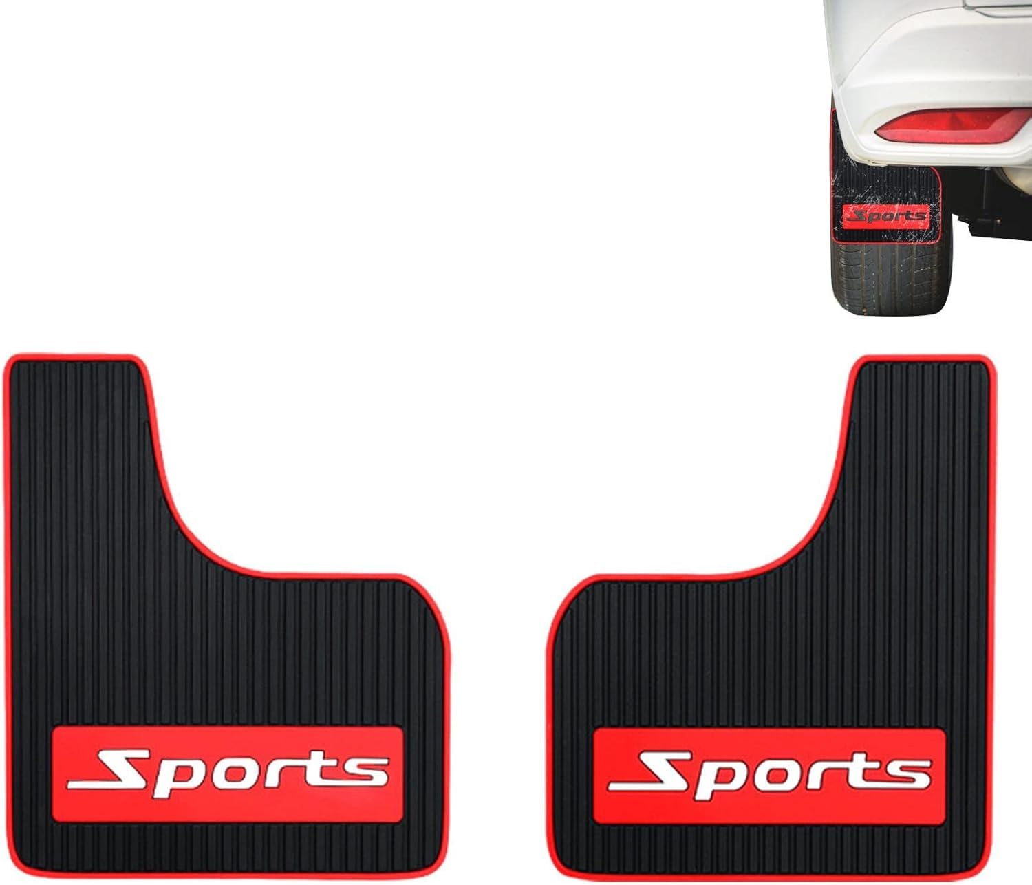 Autotrends 2PCS Universal Alco Mud Flaps for Car,Flexible Car Fender Splash Guards with Self-Adhesive Glue,Essential Automotive Exterior Accessories Front & Rear Wheel Mud Guard-image-26