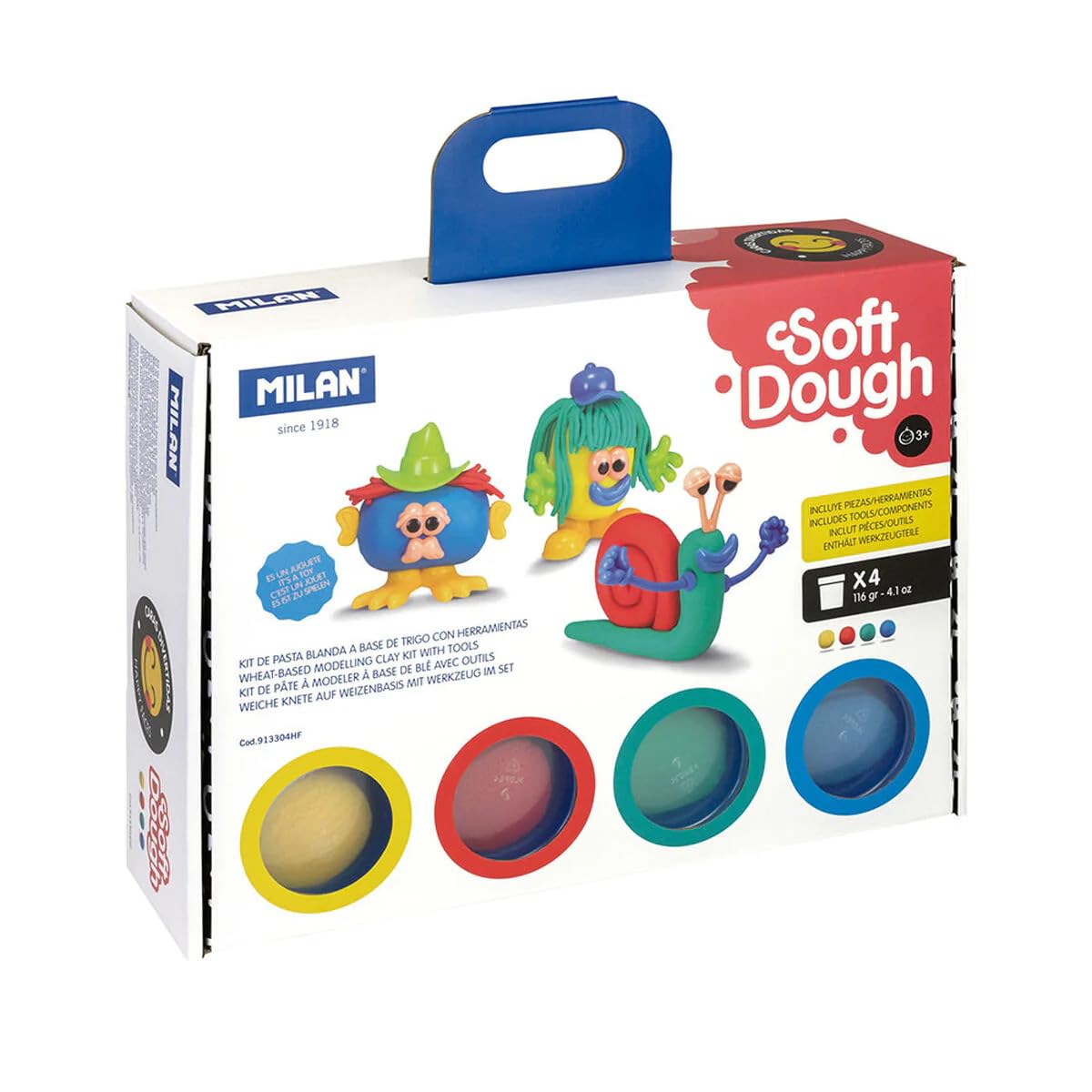 MilanFunny Faces Modelling Dough and Tool Kit 33-Pieces