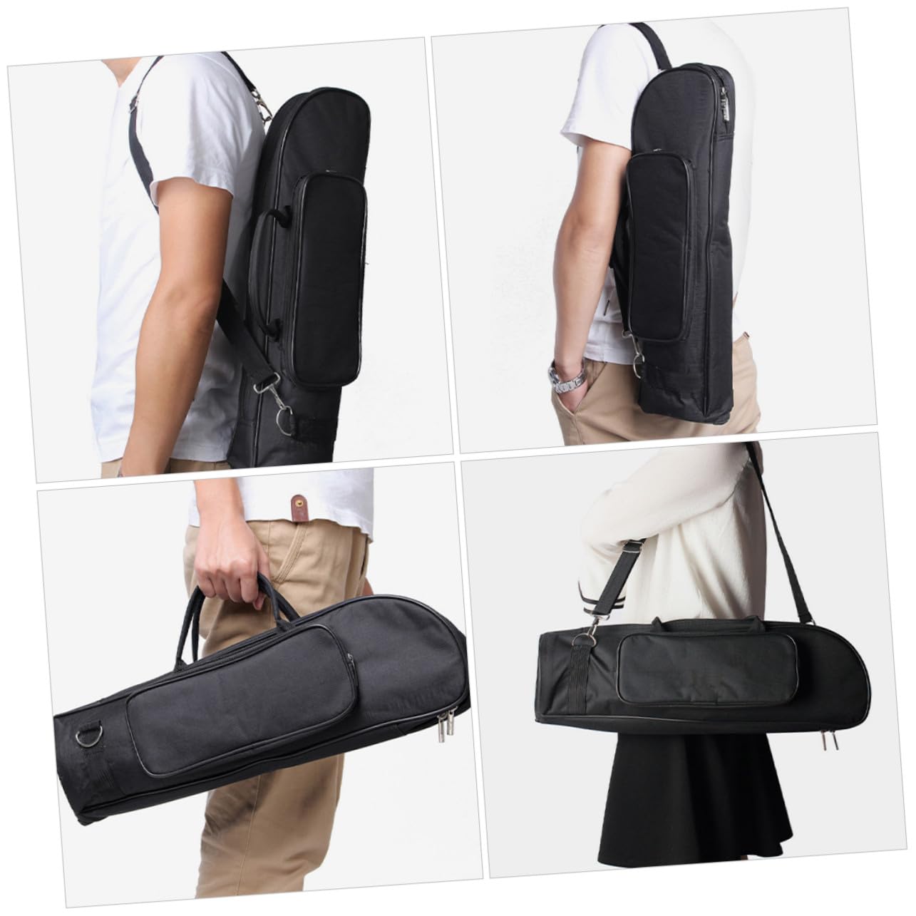 Funda para Trompeta de Oxford Negro Compartimentos y Asas