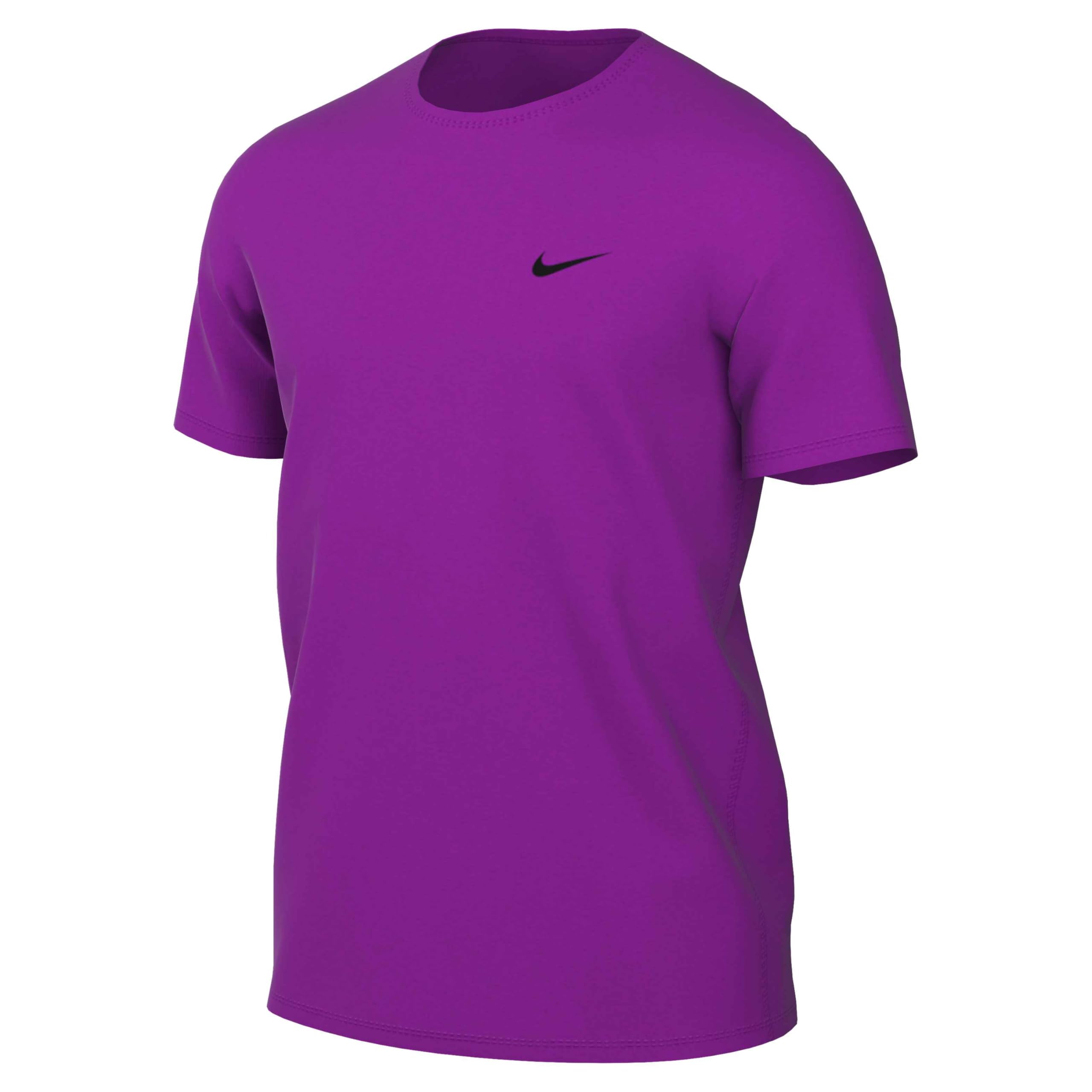 Nike Hyverse uniwersalna koszulka Nike Dri-Fit UV z krótkim rękawem dla mężczyzn, Vivid Purple/Black, DV9839-551, S