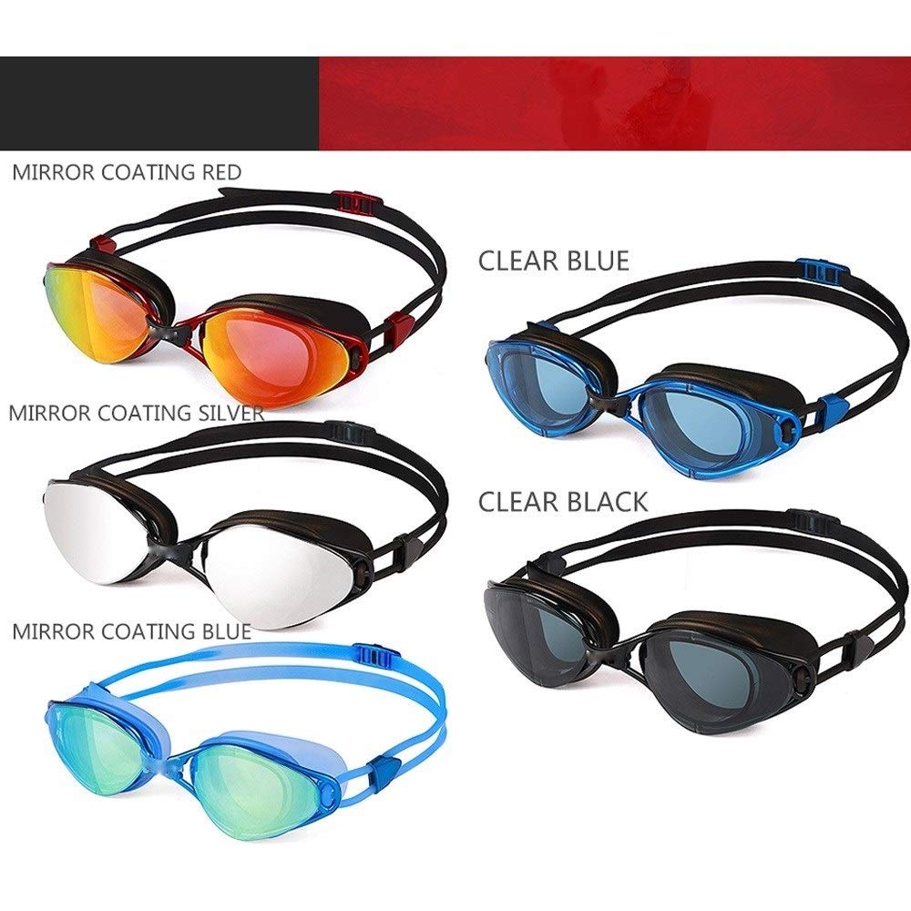 Gogle pływackie, regulowane gogle pływackie, przeciwmgielne, ochrona przed promieniowaniem UV, okulary do pływania dla dorosłych, mężczyzn, kobiet, młodzieży, dzieci, dzieci, (D)