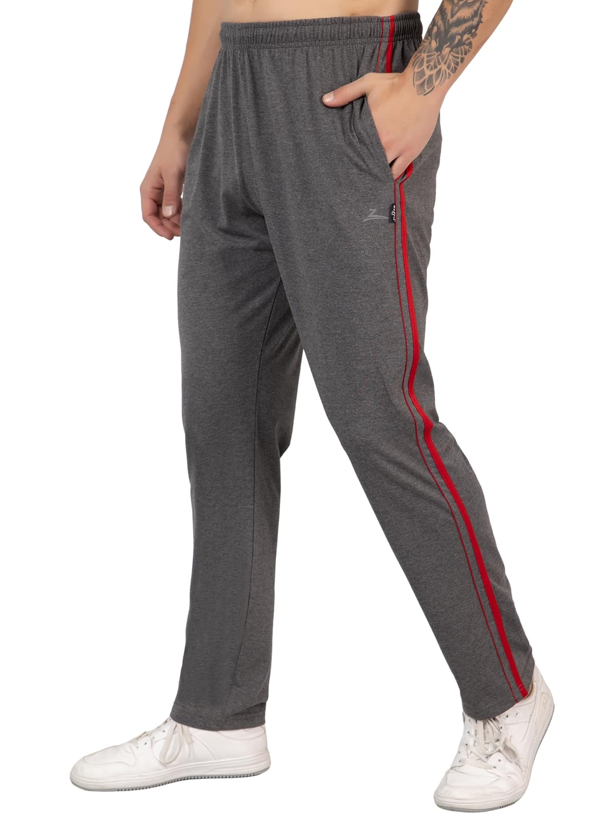 Men's Cotton Blend Modal Track Pant || Side Stripe Regular Fit Casual Lounge Pant with Dual Pockets-image-40