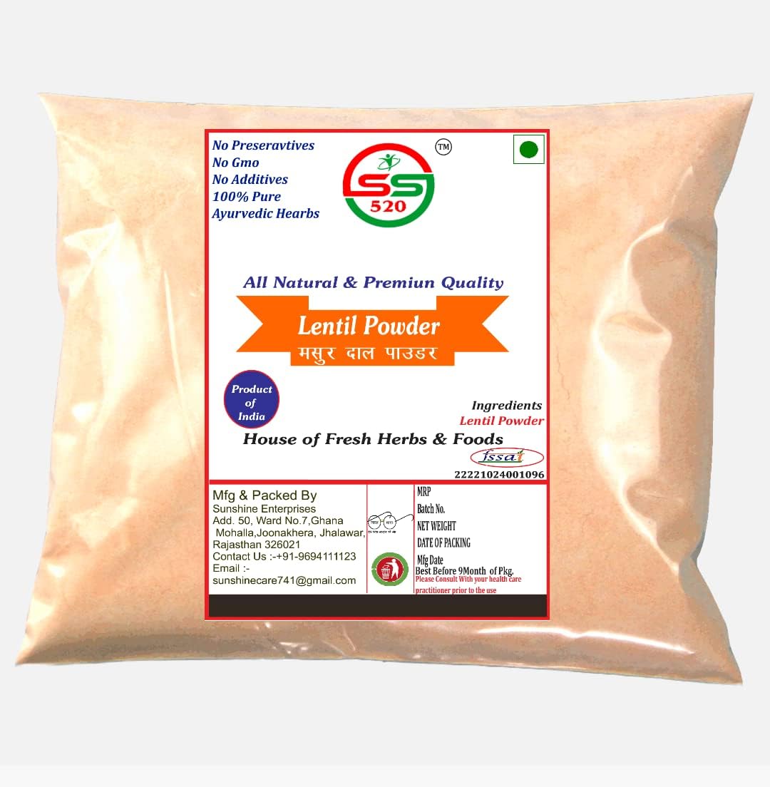 Masoor Dal Powder 100g. For Herbal face wash |Masur Powder Skin Fairness Anti Aging Wrinkles Acne Pimples and Darkspots