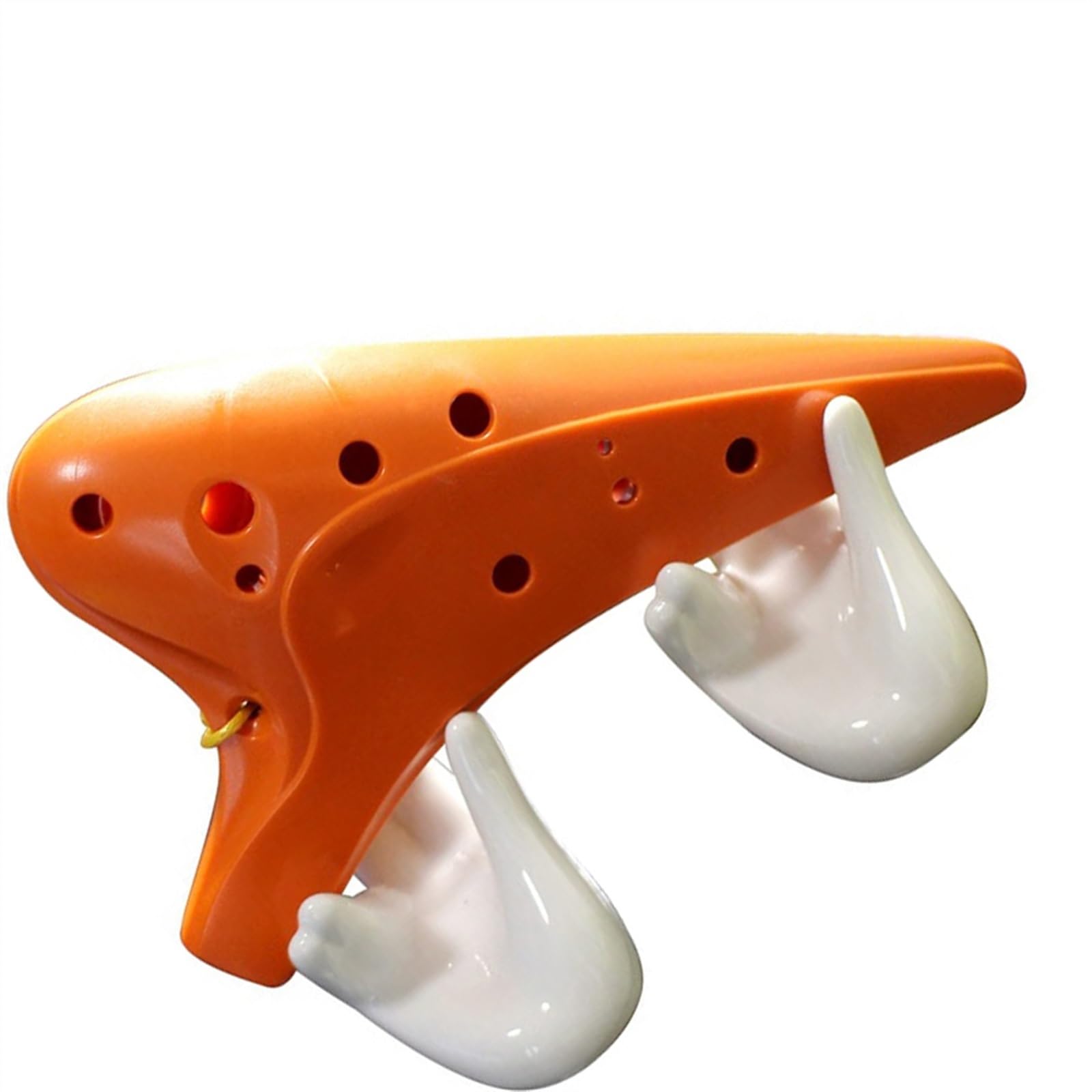 ocarina instrumento Ocarina De 12 Hoyos De Plástico Agudo SC Estudiante Principiantes Entrada C Clave Instrumento Étnico Naranja