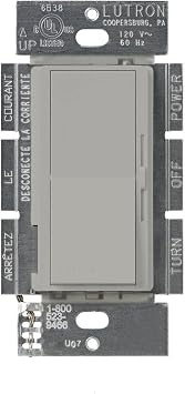 Lutron Diva Electronic Low Voltage Dimmer | 300-Watt, Single-Pole or 3-Way | DVELV-303P-GR, Gray