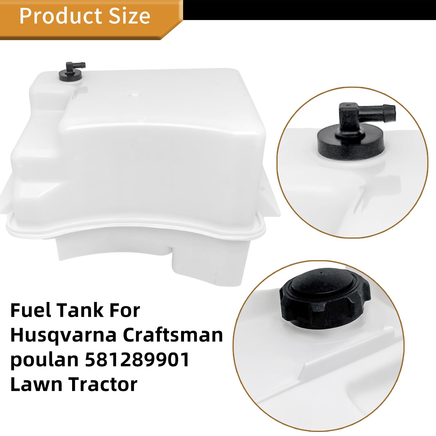 1 depósito de combustible para tractor de césped Husqvarna Craftsman poulan 581289901