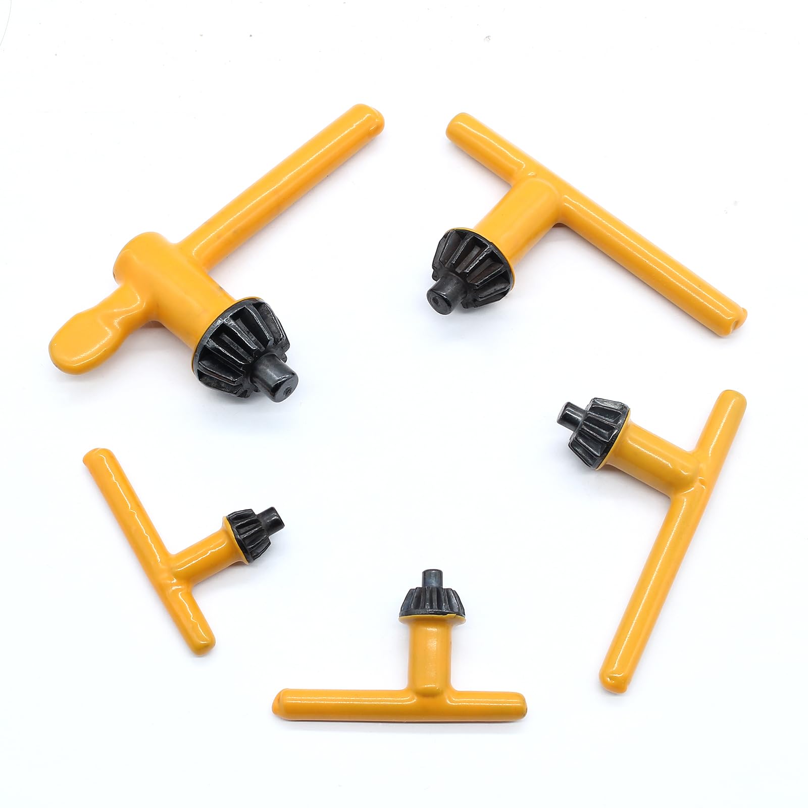 Zorveiio Drill Chuck Key Wrench Set, 5 Szies Carbon Steel Drill Press Chuck Key Wrech for Electric Drill Clamping Tool(Chuck Dia:3/4'', 5/8'' 1/2'', 3