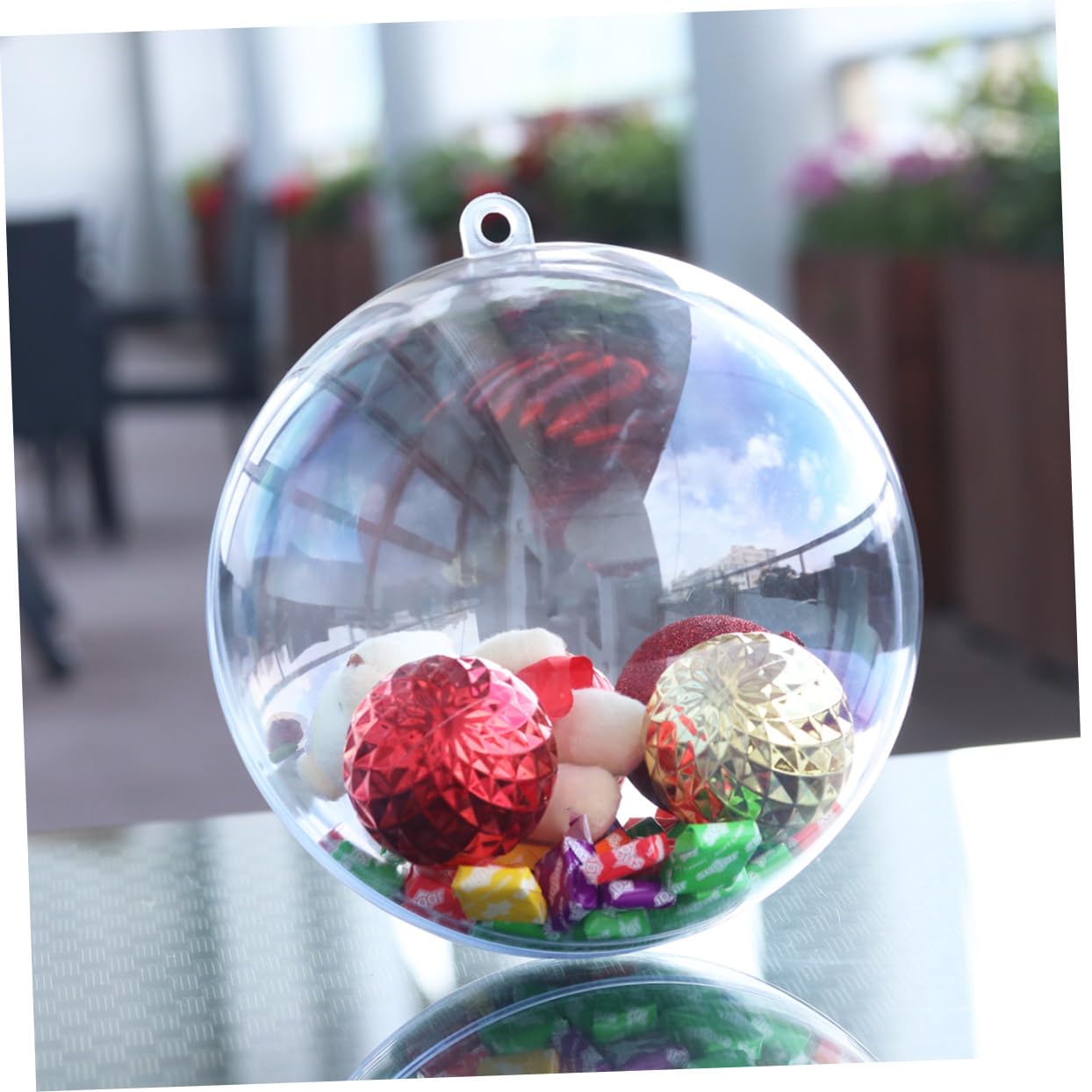 Amazon.co.jp: Lurrose クリスマスオーナメントボール 20Cm アクリル製