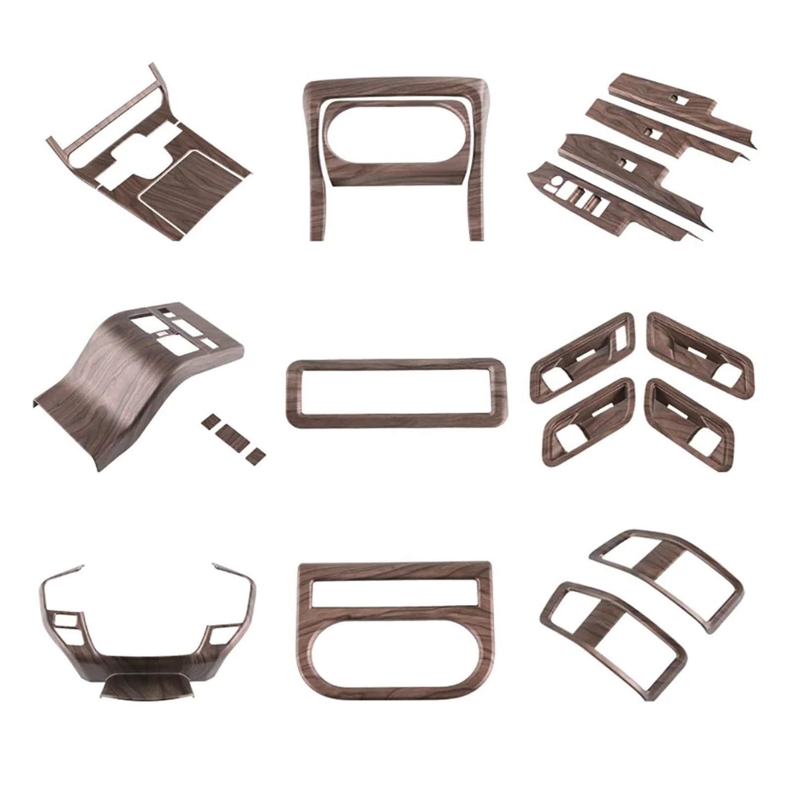 Oexrigru Full 9 Sets Lhd Car Interior Moulding Trim For Toyota Bz4x Ea10 2022 2023 2024 Peach Wood Gear Shift Air Vent Cover Trim Door Armrest Window Lift Switch Interior Accessories(Full 9 Sets Lhd)